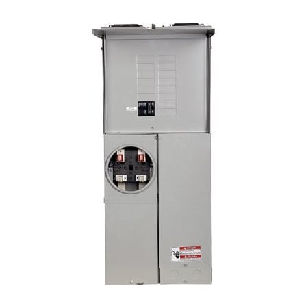 Eaton Meter Main, MBE, 14 Spaces, 100A, 120/240V AC, Main Circuit Breaker, 1 Phase MBE1428B100BS